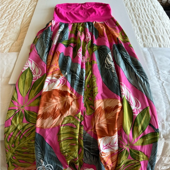 SHEIN Strapless Sundress, S, Fuchsia Top with Multicolored Full Skirt NEOT - Picture 13 of 16